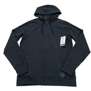 Saxx Hoodie Mens S Black Down Time Fleece Full Zip Moisture Wick Security Pocket